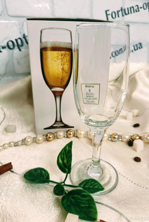 Набор фужеров для шампанского 190 мл BISTRO Pasabahce 44419  6 шт ✅ базовая цена 307.76 грн. ✔ Опт ✔ Скидки ✔ Заходите! - Интернет-магазин ✅ Фортуна-опт ✅