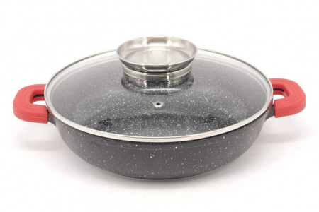 Сковорода - сотейник гранитное покрытие A - Plus - 1998 - 24 см ✅ базовая цена $13.85 ✔ Опт ✔ Скидки ✔ Заходите! - Интернет-магазин ✅ Фортуна-опт ✅