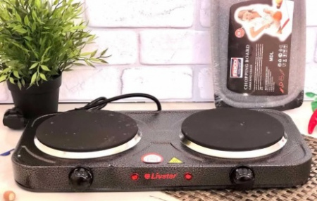 Электроплита двойная диск 2000 Вт Livstar LSU - 1163 ✅ базовая цена $13.72 ✔ Опт ✔ Скидки ✔ Заходите! - Интернет-магазин ✅ Фортуна-опт ✅