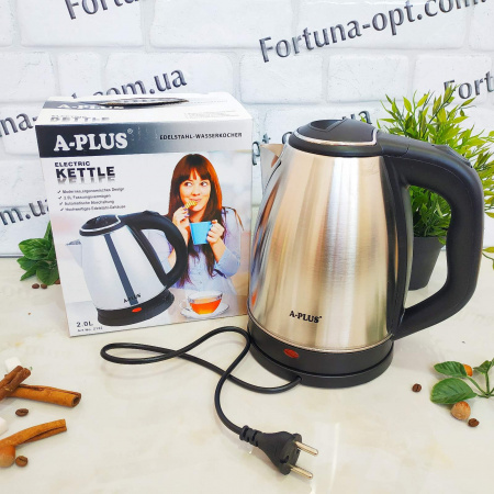 Чайник электрический н/ж 2,0л A-Plus - 2132 (2000 Вт) ✅ базовая цена $6.81 ✔ Опт ✔ Скидки ✔ Заходите! - Интернет-магазин ✅ Фортуна-опт ✅