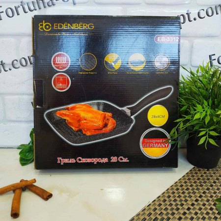 Сковорода-гриль Edenberg EB - 3312 - 28 см ✅ базовая цена $13.69 ✔ Опт ✔ Скидки ✔ Заходите! - Интернет-магазин ✅ Фортуна-опт ✅