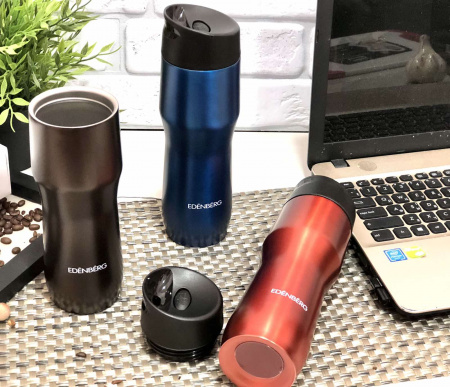 Термокружка с удобной поилкой Edenberg EB - 638 - 0,48 л ➜ фото ➜ розн цена $6.52 - Интернет-магазин ✅ Fortuna-opt.com.ua. ✅