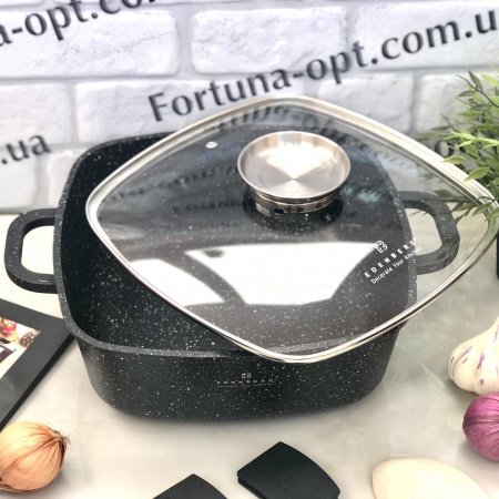 Набор казанов с черным мраморным Edenberg EB - 8141 покрытием  ✅ базовая цена $62.52 ✔ Опт ✔ Скидки ✔ Заходите! - Интернет-магазин ✅ Фортуна-опт ✅