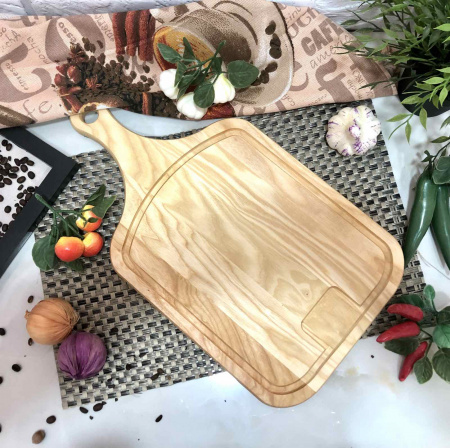 Доска разделочная Ясень 25*45см с ручкой  2545пср ✅ базовая цена 270.66 грн. ✔ Опт ✔ Скидки ✔ Заходите! - Интернет-магазин ✅ Фортуна-опт ✅