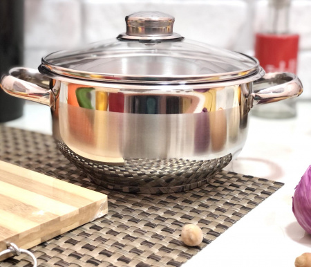 Кастрюля из нержавеющей стали Home Perfect - 2309 - 3 л ✅ базовая цена 366.13 грн. ✔ Опт ✔ Скидки ✔ Заходите! - Интернет-магазин ✅ Фортуна-опт ✅