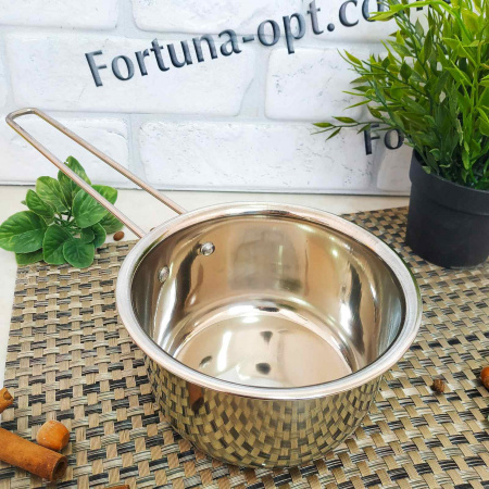 Ковш нержавеющий без крышки 1,9л А-Плюс - 0438 ✅ картинка - Интернет-магазин ✅ Fortuna-opt.com.ua. ✅ Ковш нержавеющий без крышки 1,9л А-Плюс - 0438 ✅ базовая цена $2.42 ✔ Опт ✔ Скидки ✔ Заходите! - Интернет-магазин ✅ Фортуна-опт ✅