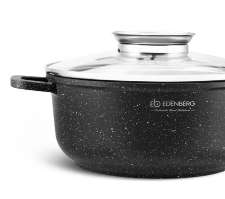 Казан - кастрюля с крышкой Edenberg EB - 8118 - 4,4 л - 24 см ✅ базовая цена $26.34 ✔ Опт ✔ Скидки ✔ Заходите! - Интернет-магазин ✅ Фортуна-опт ✅