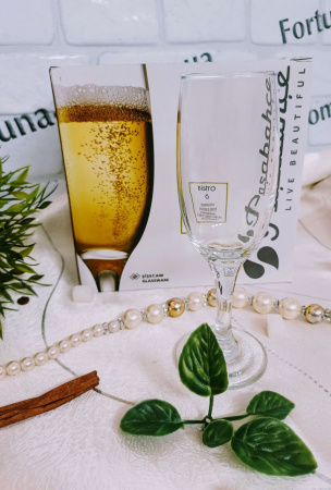 Набор фужеров для шампанского 190 мл BISTRO Pasabahce 44419  6 шт ✅ базовая цена 307.76 грн. ✔ Опт ✔ Скидки ✔ Заходите! - Интернет-магазин ✅ Фортуна-опт ✅