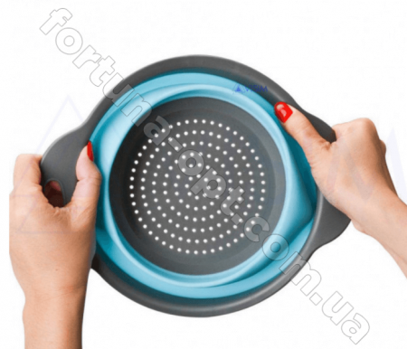 Дуршлаг силиконовый складной A-Plus - 1216 ✅ базовая цена $1.54 ✔ Опт ✔ Скидки ✔ Заходите! - Интернет-магазин ✅ Фортуна-опт ✅