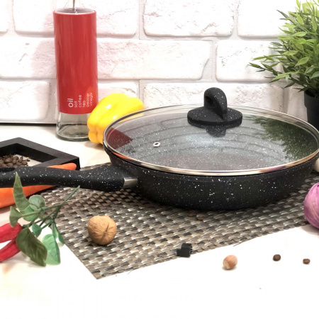 Сковорода с мраморным покрытием 28см А-плюс 1516 ✅ базовая цена $16.86 ✔ Опт ✔ Скидки ✔ Заходите! - Интернет-магазин ✅ Фортуна-опт ✅