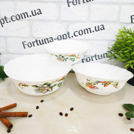 Салатник стеклокерамика 3 шт/наб A-Plus - 1862 ✅ базовая цена $5.51 ✔ Опт ✔ Скидки ✔ Заходите! - Интернет-магазин ✅ Фортуна-опт ✅