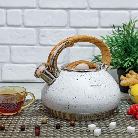 Чайник мраморный со свистком 3л Edenberg ЕВ 8811 ✅ картинка - Интернет-магазин ✅ Fortuna-opt.com.ua. ✅ Чайник мраморный со свистком 3л Edenberg ЕВ 8811 ✅ базовая цена $23.06 ✔ Опт ✔ Скидки ✔ Заходите! - Интернет-магазин ✅ Фортуна-опт ✅
