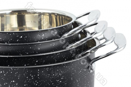 Набор посуды Edenberg черный мраморный ЕВ - 4044 ✅ картинка - Интернет-магазин ✅ Fortuna-opt.com.ua. ✅ Набор посуды Edenberg черный мраморный ЕВ - 4044 ✅ базовая цена $86.67 ✔ Опт ✔ Скидки ✔ Заходите! - Интернет-магазин ✅ Фортуна-опт ✅