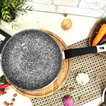 Сковорода Вок из мрамора Edenberg EB - 3319 - 28 см3,8л ✅ базовая цена $15.50 ✔ Опт ✔ Скидки ✔ Заходите! - Интернет-магазин ✅ Фортуна-опт ✅