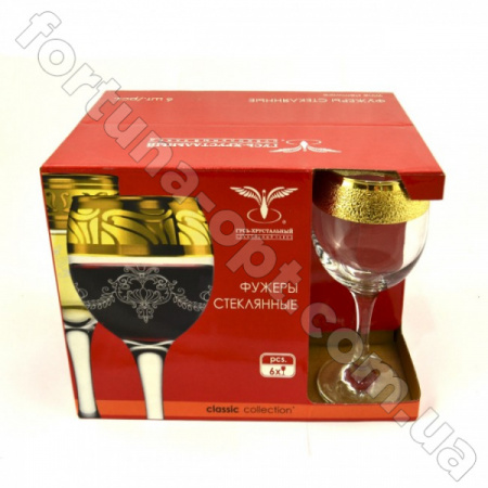 Набор бокалов для вина Золотой карат KAV 22-411 260 мл ✅ базовая цена 412.52 грн. ✔ Опт ✔ Скидки ✔ Заходите! - Интернет-магазин ✅ Фортуна-опт ✅
