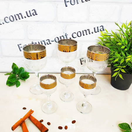  Бокал для вина + рюмка 12 пр. Мускат GE 05-163/164 ✅ базовая цена 790.34 грн. ✔ Опт ✔ Скидки ✔ Заходите! - Интернет-магазин ✅ Фортуна-опт ✅