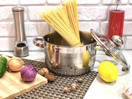 Кастрюля нержавеющая с крышкой Edenberg EB - 3006 - 4,0 л ✅ базовая цена $21.17 ✔ Опт ✔ Скидки ✔ Заходите! - Интернет-магазин ✅ Фортуна-опт ✅