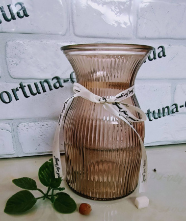 Ваза стекло "Fade" 19 см 1678 ✅ базовая цена 131.72 грн. ✔ Опт ✔ Скидки ✔ Заходите! - Интернет-магазин ✅ Фортуна-опт ✅