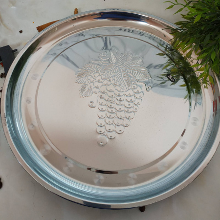 Поднос из нержавеющей стали круглый д-38 (Ш) 1737 ✅ базовая цена 78.04 грн. ✔ Опт ✔ Скидки ✔ Заходите! - Интернет-магазин ✅ Фортуна-опт ✅