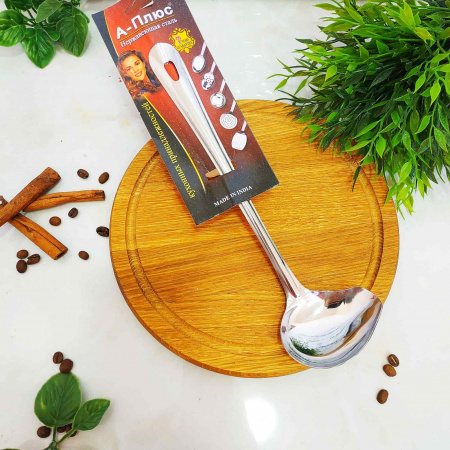 Половник кухонный с носиком из нержавеющей стали A-Plus - 0224  ✅ картинка - Интернет-магазин ✅ Fortuna-opt.com.ua. ✅ Половник кухонный с носиком из нержавеющей стали A-Plus - 0224  ✅ базовая цена $0.94 ✔ Опт ✔ Скидки ✔ Заходите! - Интернет-магазин ✅ Фортуна-опт ✅