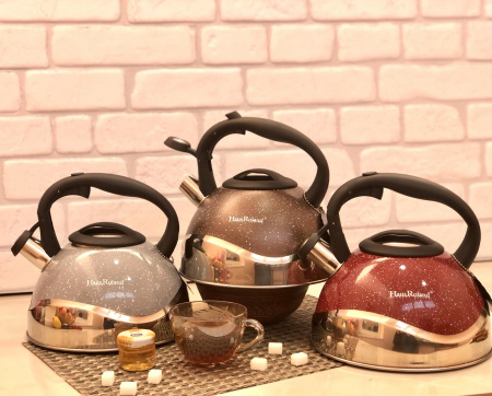 Чайник нержавеющий со свистком 3л Top-Kitchen- 784 ✅ базовая цена $21.67 ✔ Опт ✔ Скидки ✔ Заходите! - Интернет-магазин ✅ Фортуна-опт ✅