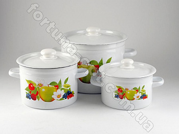 Набор кастрюль 822 Летний сад ➜ Оптом и в розницу ✅ актуальная цена -Интернет магазин ✅ Фортуна ✅