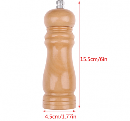 Перцемолка деревянная с металическим механизмом 15 см А-Plus - 0006 ✅ базовая цена $2.20 ✔ Опт ✔ Скидки ✔ Заходите! - Интернет-магазин ✅ Фортуна-опт ✅