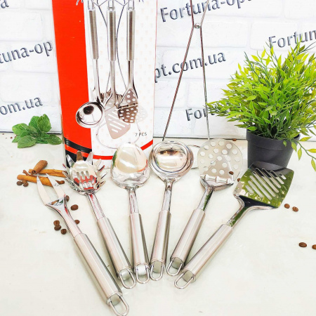 Набор кухонных принадлежностей из нержавеющей стали A-Plus - 1405 (7 предметов) ✅ базовая цена $11.99 ✔ Опт ✔ Скидки ✔ Заходите! - Интернет-магазин ✅ Фортуна-опт ✅