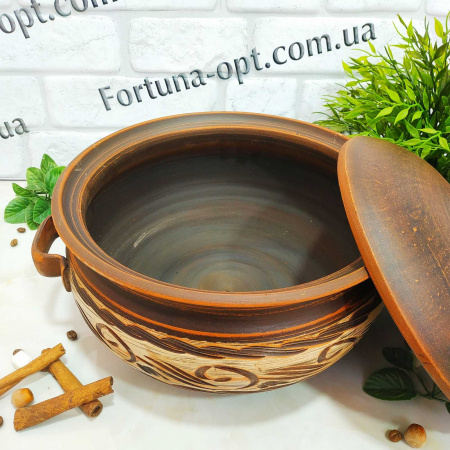   Супник красная глина 5 л 7749 ✅ базовая цена 290.08 грн. ✔ Опт ✔ Скидки ✔ Заходите! - Интернет-магазин ✅ Фортуна-опт ✅