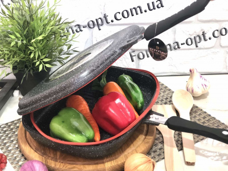 Двухсторонняя сковорода-гриль для гриля и жарки 30 см A-PLUS 1500 ✅ базовая цена $21.56 ✔ Опт ✔ Скидки ✔ Заходите! - Интернет-магазин ✅ Фортуна-опт ✅