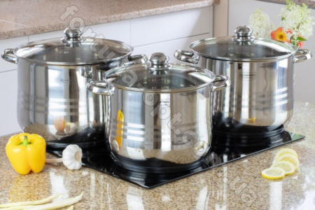 Набор больших кастрюль из нержавейки Edenberg EB - 517➜ Опт и розница ✅ актуальная цена -Интернет магазин ✅ Фортуна ✅