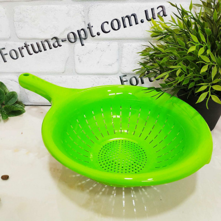 Дуршлаг пластмассовый с ручкой - 0019 Х-2 ✅ базовая цена 37.90 грн. ✔ Опт ✔ Скидки ✔ Заходите! - Интернет-магазин ✅ Фортуна-опт ✅