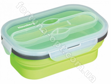 Ланч-бокс силиконовый складной Frico FRU - 383 - 800 мл ➜ фото ➜ розн цена $5.04 - Интернет-магазин ✅ Fortuna-opt.com.ua. ✅
