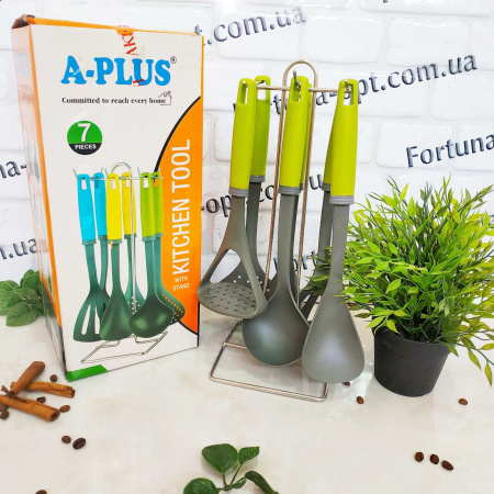 Набор кухонных принадлежностей с силиконовыми ручками A-Plus - 0228 (7 предметов) ✅ базовая цена $11.63 ✔ Опт ✔ Скидки ✔ Заходите! - Интернет-магазин ✅ Фортуна-опт ✅