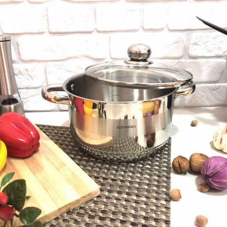 Кастрюля с крышкой Edenberg EB - 3007 - 5,5 л ✅ базовая цена $23.68 ✔ Опт ✔ Скидки ✔ Заходите! - Интернет-магазин ✅ Фортуна-опт ✅