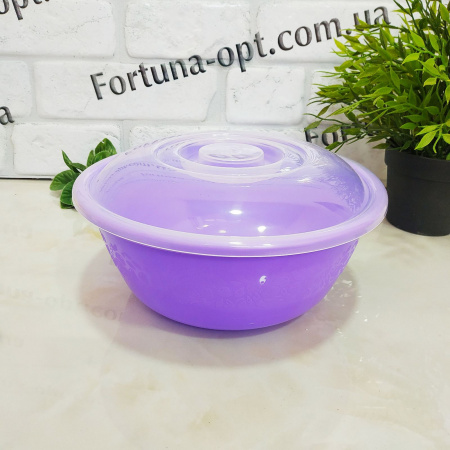Миска пластиковая с крышкой 2 л "Ягодка" - 0308 ✅ базовая цена 40.73 грн. ✔ Опт ✔ Скидки ✔ Заходите! - Интернет-магазин ✅ Фортуна-опт ✅