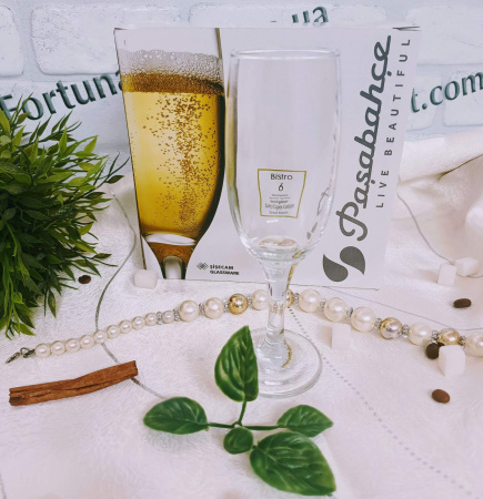 Набор фужеров для шампанского 190 мл BISTRO Pasabahce 44419  6 шт ✅ базовая цена 307.76 грн. ✔ Опт ✔ Скидки ✔ Заходите! - Интернет-магазин ✅ Фортуна-опт ✅