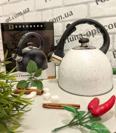 Чайник с мраморной крошкой Edenberg 1,5 л EB - 1973 ✅ базовая цена $9.50 ✔ Опт ✔ Скидки ✔ Заходите! - Интернет-магазин ✅ Фортуна-опт ✅