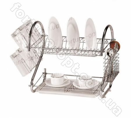 Сушилка для посуды 2-х ярусная A-Plus - 1154 ✅ базовая цена$12.43 ✔ Опт ✔ Скидки ✔ Заходите! - Интернет-магазин ✅ Фортуна-опт ✅