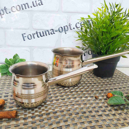 Набор турок из нержавеющей стали (2 шт) A-Plus - 0271 ✅ базовая цена $3.85 ✔ Опт ✔ Скидки ✔ Заходите! - Интернет-магазин ✅ Фортуна-опт ✅