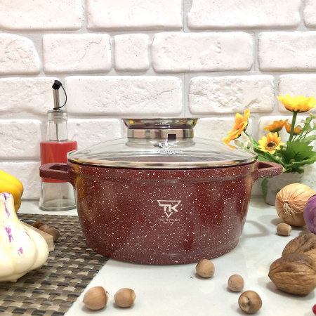 Кастрюля-казан Top Kitchen бордо TK 00052 - 4,5 л - 24 см✅базовая цена$19.17✔Опт✔Скидки✔Заходите! - Интернет-магазин ✅Фортуна-опт ✅