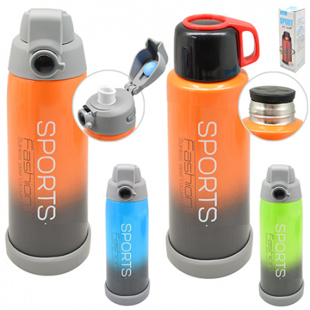 Термос с поилкой нержавейка 600 мл "Sport" Stenson - 3892-06  ➜ фото ➜ розн цена $7.36 - Интернет-магазин ✅ Fortuna-opt.com.ua. ✅