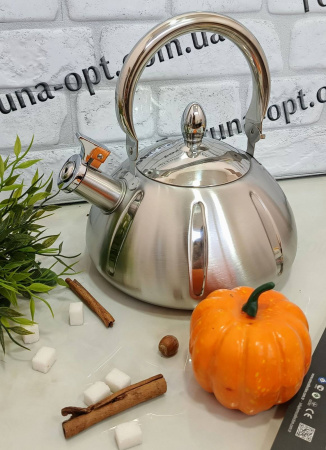 Чайник со свистком (нержавейка) 3 л A-Plus - 1376 ✅ базовая цена $12.27 ✔ Опт ✔ Скидки ✔ Заходите! - Интернет-магазин ✅ Фортуна-опт ✅