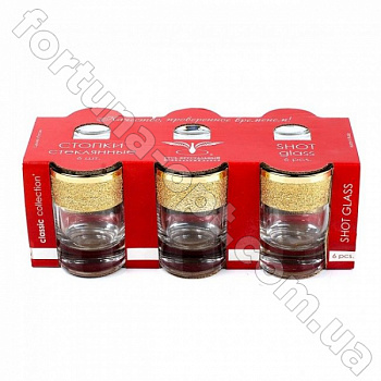 Набор стопок Золотой карат KAV 22-837 50 мл ➜ Оптом и в розницу ✅ актуальная цена -Интернет магазин ✅  Фортуна ✅