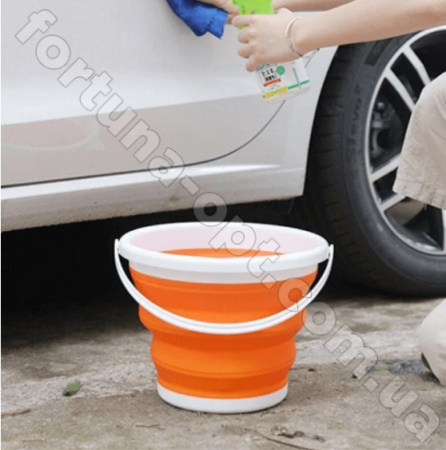 Ведро силиконовое складное Collapsible Bucket - 10 л - 7106 ✅ базовая цена $6.20 ✔ Опт ✔ Скидки ✔ Заходите! - Интернет-магазин ✅ Фортуна-опт ✅