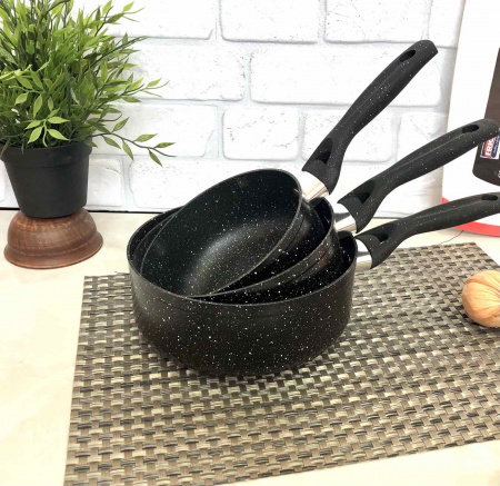 Набор ковшей 3 шт черный гранит Empire EM - 5514 ✅ базовая цена $23.03 ✔ Опт ✔ Скидки ✔ Заходите! - Интернет-магазин ✅ Фортуна-опт ✅