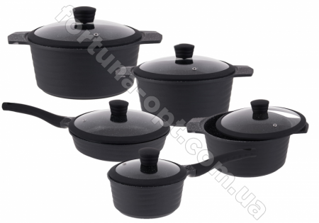 Набор кухонной посуды с мраморным покрытием Edenberg EB - 9185 ✅ базовая цена $96.95 ✔ Опт ✔ Скидки ✔ Заходите! - Интернет-магазин ✅ Фортуна-опт ✅