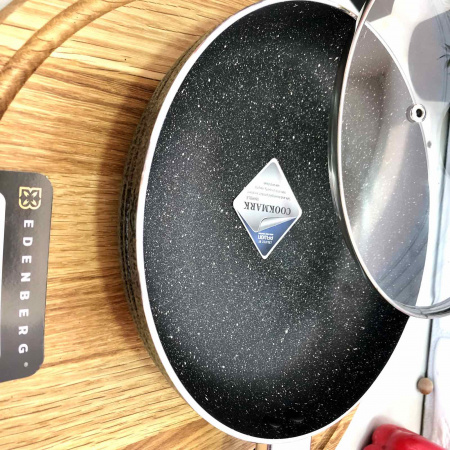 Сковорода мраморная с крышкой 22 см А-Плюс - 1107 ✅ картинка - Интернет-магазин ✅ Fortuna-opt.com.ua. ✅ Сковорода мраморная с крышкой 22 см А-Плюс - 1107 ✅ базовая цена $8.92 ✔ Опт ✔ Скидки ✔ Заходите! - Интернет-магазин ✅ Фортуна-опт ✅