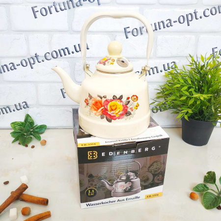 Чайник эмалированый Edenberg 1.1 л EB 3354 ✅ картинка - Интернет-магазин ✅ Fortuna-opt.com.ua. ✅ Чайник эмалированый Edenberg 1.1 л EB 3354 ✅ базовая цена $9.90 ✔ Опт ✔ Скидки ✔ Заходите! - Интернет-магазин ✅ Фортуна-опт ✅