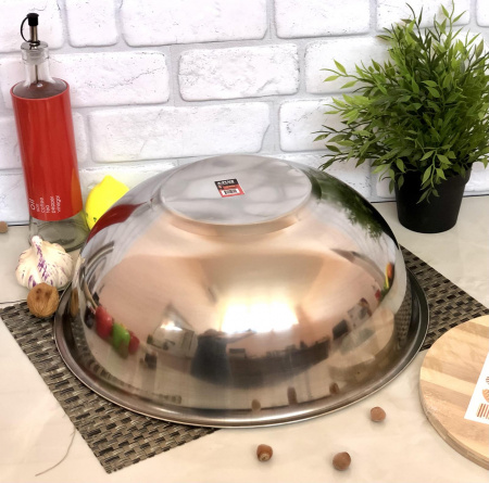 Миска из нержавеющей стали - A-Plus - 0882 (36 см) ✅ базовая цена $3.55 ✔ Опт ✔ Скидки ✔ Заходите! - Интернет-магазин ✅ Фортуна-опт ✅